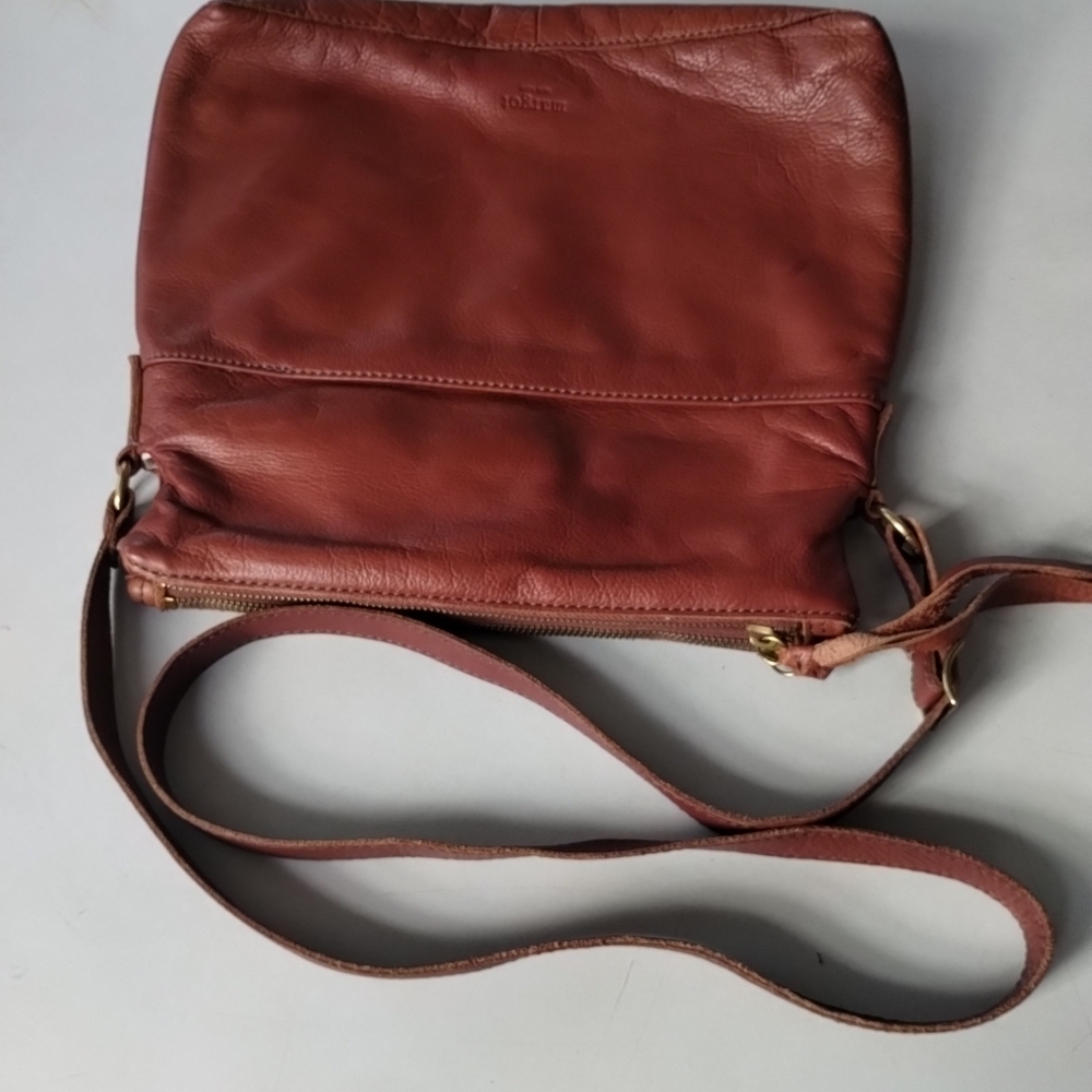 Margot NY Soft BrownLeather Crossbody Bag Lots Of Pockets Travel Bohemian Chic - Picture 2 of 15